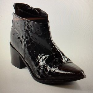 Faith black ankle boots